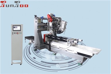 Máquina de cepillos de pórtico de tres ejes con perforación-4